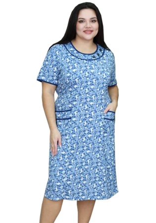 Состав: 
Хлопок 100%
	Платье женское. Спереди два накладных кармана.

Обратите внимание: расцветка товара на сайте может отличаться от фактической расцветки. Оптовый склад оставляет за собой право поставить товар любого цвета, который имеется на данный