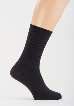 Состав: 
Хлопок 72%, 
Полиамид 26%, 
Эластан 2%
	Мужские носки для проблемных ног: высокий паголенок, анатомическая резинка и отсутствие швов исключают передавливание и натирание ног. Не нарушают кровообращение.