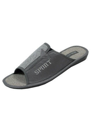 Состав:
Подошва - полиуретан;
Верх - натуральный, синтетический или нетканый текстиль
     Мужские открытые тапочки. 