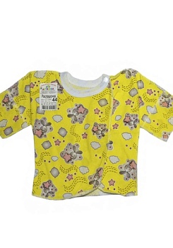 Состав:
Кулирка
Хлопок 100%
	Распашонка для малыша на кнопке, с царапками.