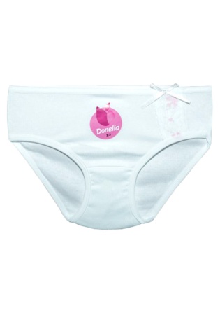 Состав:
Хлопок 95%
Эластан 5%
	Детские трусы для девочек, украшена кружевной полоской и бантиком. 
