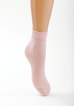 Состав: 
Бамбук 63%, 
Полиамид 37%
	Летние ажурные носки из бамбука для девочек.