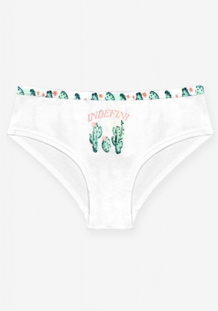 Состав:
Хлопок 95%
Эластан 5%
      Стильные молодежные трусы-шорты белого цвета с принтом.