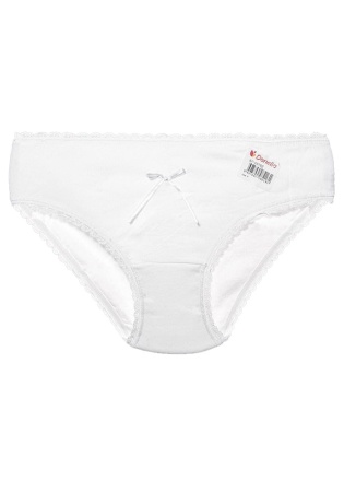 Состав:
Хлопок 100%
	Детские трусы для девочек, украшен бантиком и кружевной каемкой.