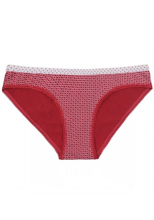 Состав:
Хлопок 95%,  
Эластан 5%
	Женские трусики из набивного полотна.