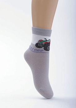 Состав: 
Хлопок 74%, 
Полиамид 24%, 
Эластан 2%
	Носки для мальчика с компьютерным рисунком.