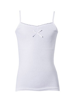 Состав:
Хлопок 100%
	Детская майка для девочек с бантиком. 