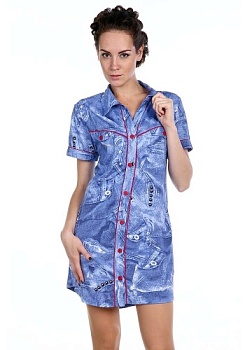 Состав: 
Кулирка 
Хлопок 100% 
	Рубашка женская.