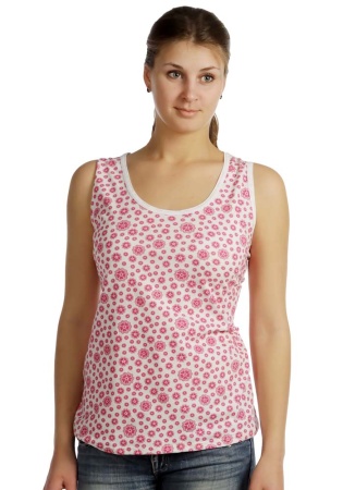 Состав:
Кулирное полотно
Хлопок 100%
	Майка женская 