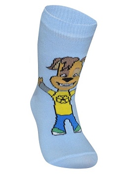 Состав: 
Хлопок 80%, 
ПА 15%, 
Эластан 5%
	Детские носки из хлопка с компьютерным рисунком Дружка из мультфильма 