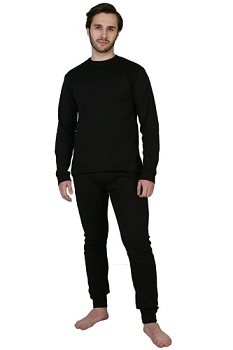 Состав:
Футер (2 нитка) с начесом
	Мужское нательное белье. Кальсоны и фуфайка из трикотажного полотна (футер 2 нитка с начесом). 