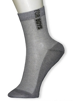 Состав:
Хлопок 85%
Полиамид 15%
	Детские носки для мальчика с узором , высота классическая, резинка двубортная, усиленный мысок и пятка, плоский шов.