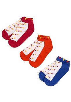 Состав:
Хлопок 88%
Полиамид 10%
Эластан 2%
	Детские носки для девочки с рисунком 