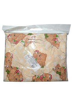 Ткань: Бязь
Состав:Хлопок 100%
	Детский комплект постельного белья на резинке. В комплект входят:
Пододеяльник 112х142 см - 1 шт.
Простыня на резинке 90х140 - 1 шт
Наволочка 40х60 см - 1 шт. 
