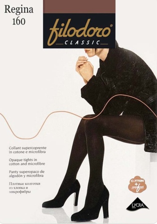 Состав:
Хлопок 66%, 
Полиамид 30%, 
Эластан 4%
   Колготки плотностью 160 ден, внутри из хлопка, снаружи из микрофибры. Плоский шов, без трусиков, с ластовицей.