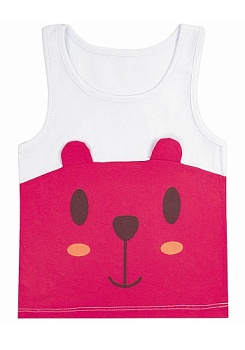 Состав:
Кулирка
Хлопок 100%
	Майка для девочки с аппликацией.