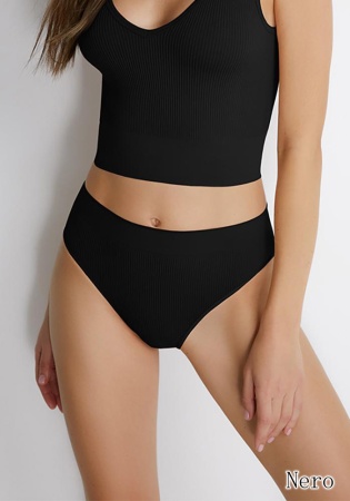 Omsa БOmD_S 2242-01SS Wafle Slip Alto трусы женские nero-1