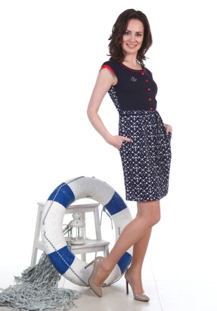 Состав: 
Кулирка 
Хлопок 100% 
	Платье из хлопкового трикотажного полотна, рукав короткий. Платье имеет яркую отделку, пуговки на планке. Отличным дополнением являются карманы и поясок. В таком платье Вам будет комфортно и удобно.