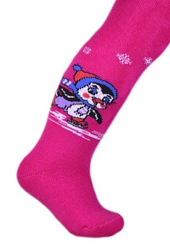  Состав: 
Хлопок 85%,
ПА 10%, 
Эластан 5%
	Детские тёпле колготки. Плюшевое переплетение внутри,компьютерный рисунок.