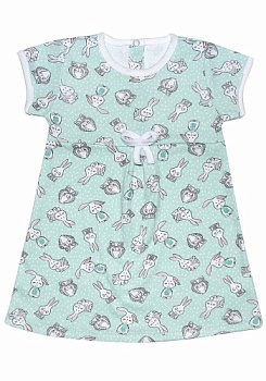 Состав:
Интерлок
Хлопок 100%
	Детское платье из набивного полотна. Цвета ассорти. 