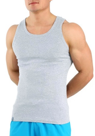 Состав:
Хлопок 100%
	Майка мужская.	