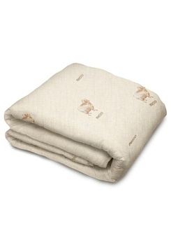 Ткань:
Хлопок 100%
Наполнитель: 
Овечья шерсть
	Одеяло 