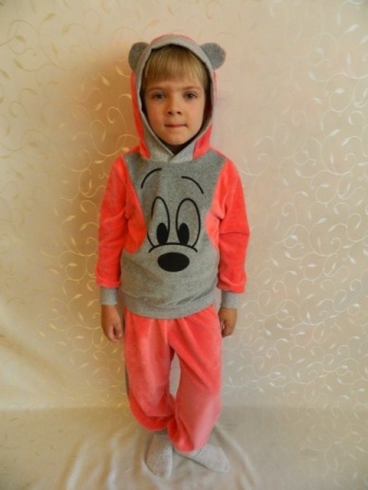 Состав: 
Хлопок 100%
		Костюм МИККИ. Ткань велюр.