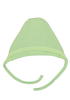 Состав:
Перфорация
Хлопок 100%
	Чепчик детский на завязках.