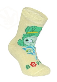 Состав: 
Хлопок 80%, 
ПА 15%, 
Эластан 5%
	Детские носки из хлопка с компьютерным рисунком Верты из мультфильма