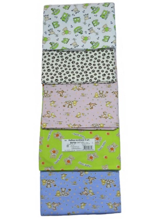 Состав:
Футер
Хлопок 100%
	Набор пелёнок (5 штук). Цена указана за 1 штуку.
