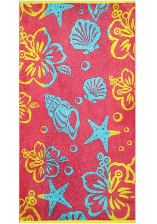 Ткань: Махра
Состав: 
Хлопок 100% 
Размер: 50х90
	Полотенце махровое пестротканое «Tropical» производится из 100% натурального сырья и обладает высокой впитывающей способностью. Стойкость окраски и специальная противоусадочная технология обеспеч