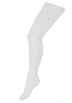Состав:
Хлопок 76%, 
Полиамид 21%, 
Эластан 3%
	Однотонные колготки белоснежного цвета без рисунка, внутри махра, отличного качества, сохраняют форму и внешний вид. Идеально впишутся в школьную форму и для торжественных дней в жизни юной модницы. 