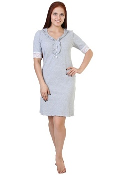 Состав:
Хлопок 100%
	Сорочка женская ночная 