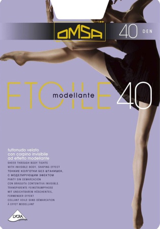 Состав: 
Полиамид 77%,     
Эластан 23% 
	Полупрозрачные колготки с эффектом блеска плотностью 40 ден с лайкрой двойной обкрутки, с моделирующим эффектом, с плоскими швами, ластовицей и широким комфортным поясом, укреплённый мысок, формованные