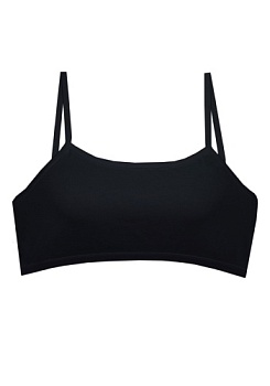 Состав:
Хлопок 95%
Эластан 5%
	Детское бюстье (бюстгальтер-топ) для девочки на тонких бретельках.