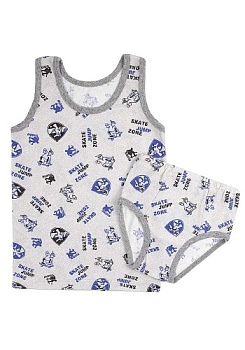 Состав:
Кулирка
Хлопок 100%
	Комплект ясельный для мальчика (майка + трусы).