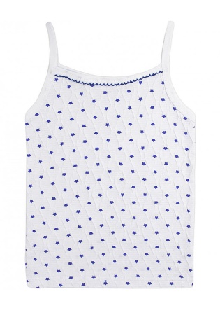 Состав:
Кулирка жатка
Хлопок 100%
	Майка для девочки жатка, на тонких лямочках.