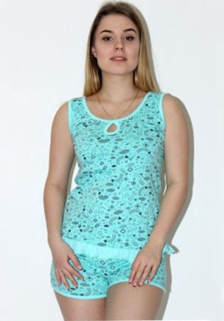 Состав:
Хлопок: 100%.
	Комплект женский.