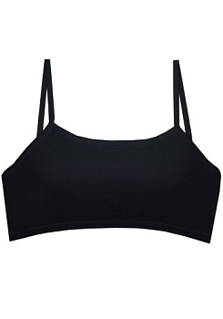 Состав:
Хлопок 95%
Эластан 5%
	Детское бюстье для девочки на тонких бретельках.