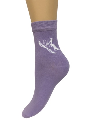 Состав:
Бамбук 85%
Полиамид 10%
Эластан 5%
	Гладкие женские носки из волокна бамбука с небольшим рисунком на паголенке.