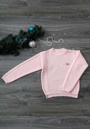 Состав:
Шерсть 50%
ПАН 50%
	Детский джемпер для девочки. 