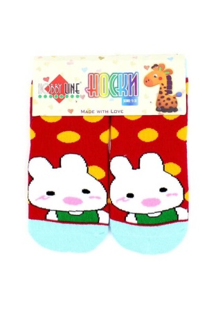 Состав:
Хлопок 80% 
Полиэстер 17%
Эластан 3% 
          Детские носки с махрой внутри, с рисунком 