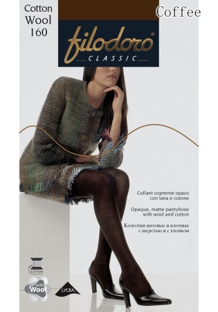 Состав:
Полиамид 44%
Хлопок 28%
Шерсть 25%
Эластан 3%
	Теплые колготки, с шерстью, хлопком и лайкрой 3D плотностью 160 ден. Плоский шов и х/б ластовица.