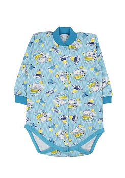 Состав:
Кулирка 
Хлопок 100%
	Боди из кулирки с длинными рукавами, с манжетиками. Спереди кнопочки по всей длине. Снизу три кнопки для переодевания подгузника.