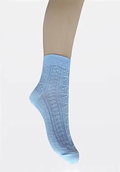 Состав: 
Хлопок: 100%.
	Демисезонные носки для девочек с рельефным переплетением.
