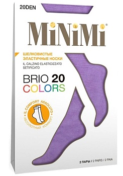 Состав: 
Полиамид 78%
Эластан 22%
	Тонкие цветные носки плотностью 20 ден, с укрепленным мыском. В конверте 2 пары.