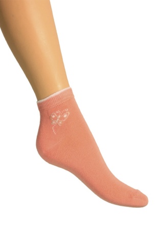 Состав:
Хлопок: 76%, 
Полиамид: 22%,
Эластан: 2%. 
	Компьютерный рисунок. Укороченный паголенок. Вплетение люрекса.