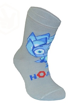 Состав: 
Хлопок 80%, 
ПА 15%, 
Эластан 5%
	Детские носки из хлопка с компьютерным рисунком Нолика из мультфильма