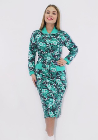 Состав: 
Хлопок 100% 
	Халат женский на пуговицах.
