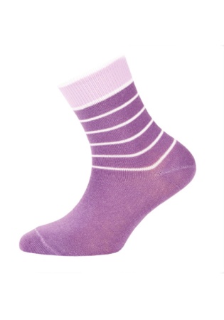 Состав:
Хлопок: 85%, 
ПА: 13%, 
Эластан: 2%.
	Носки гладкие с полосами на паголенке, двубортная резинка.
